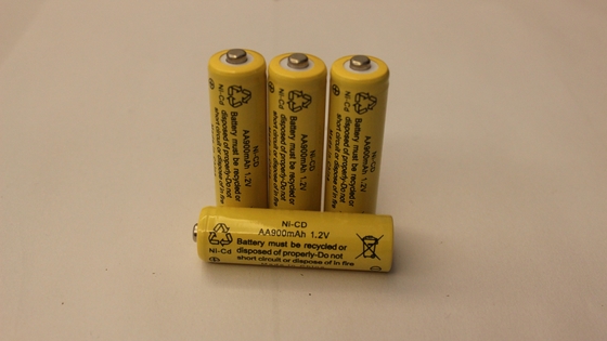 AA 1.2V 900mAh NiCD επαναφορτιζόμενη φακών μπαταρία φανών μπαταριών επαναφορτιζόμενη